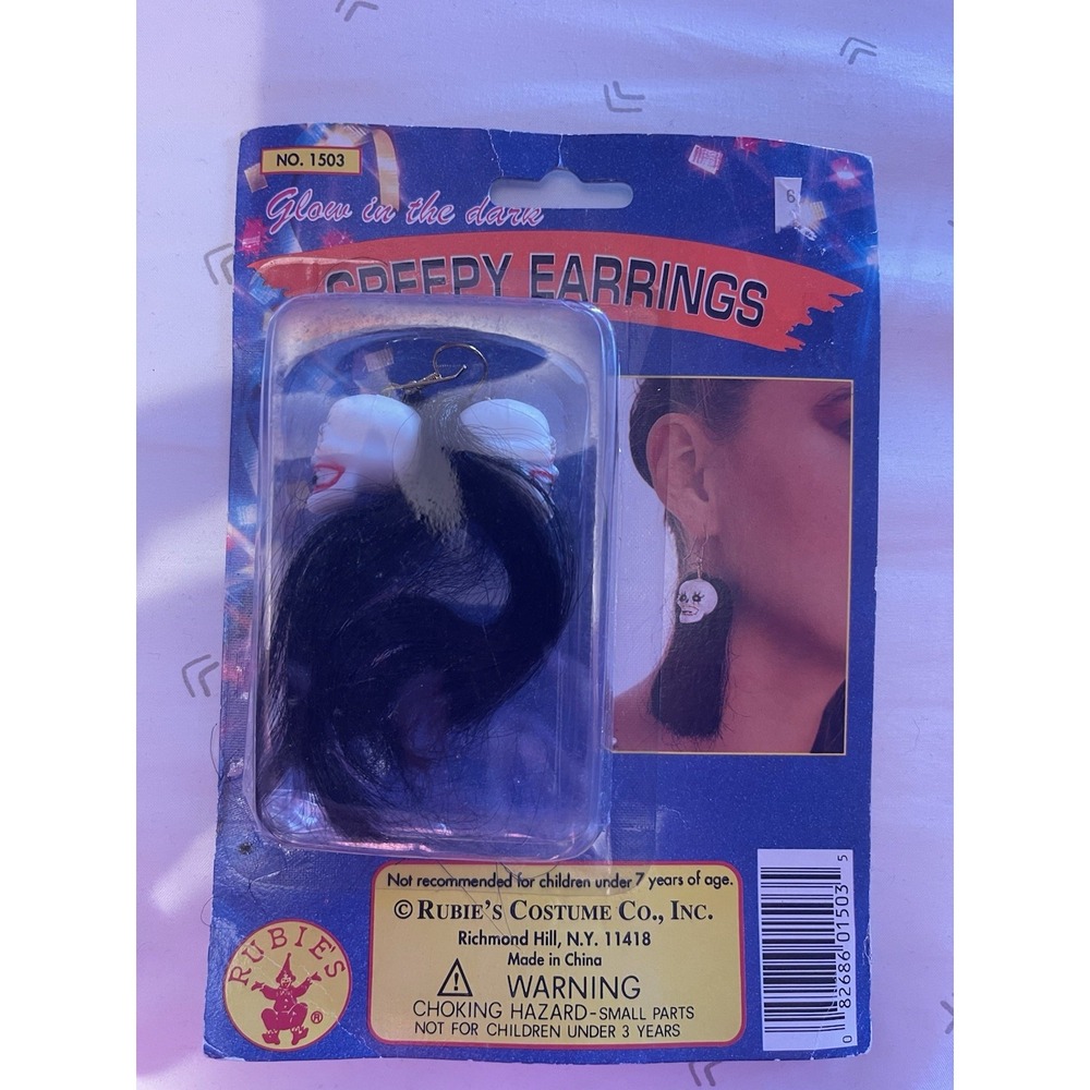 Creepy Skull Funky EARRINGS Funny Horror Novelty Jewelry